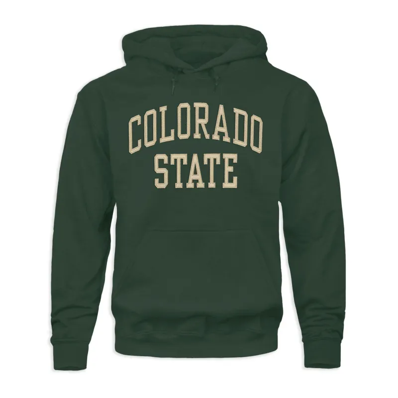 Colorado State University Veritas Hooded Sweatshirt (Hunter Green) sold by Barnesmith