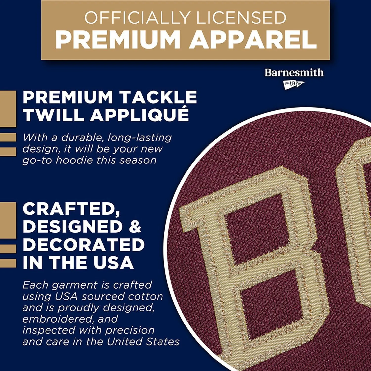 Boston College Veritas Hooded Sweatshirt (Maroon) sold by Barnesmith product image thumbnail 4