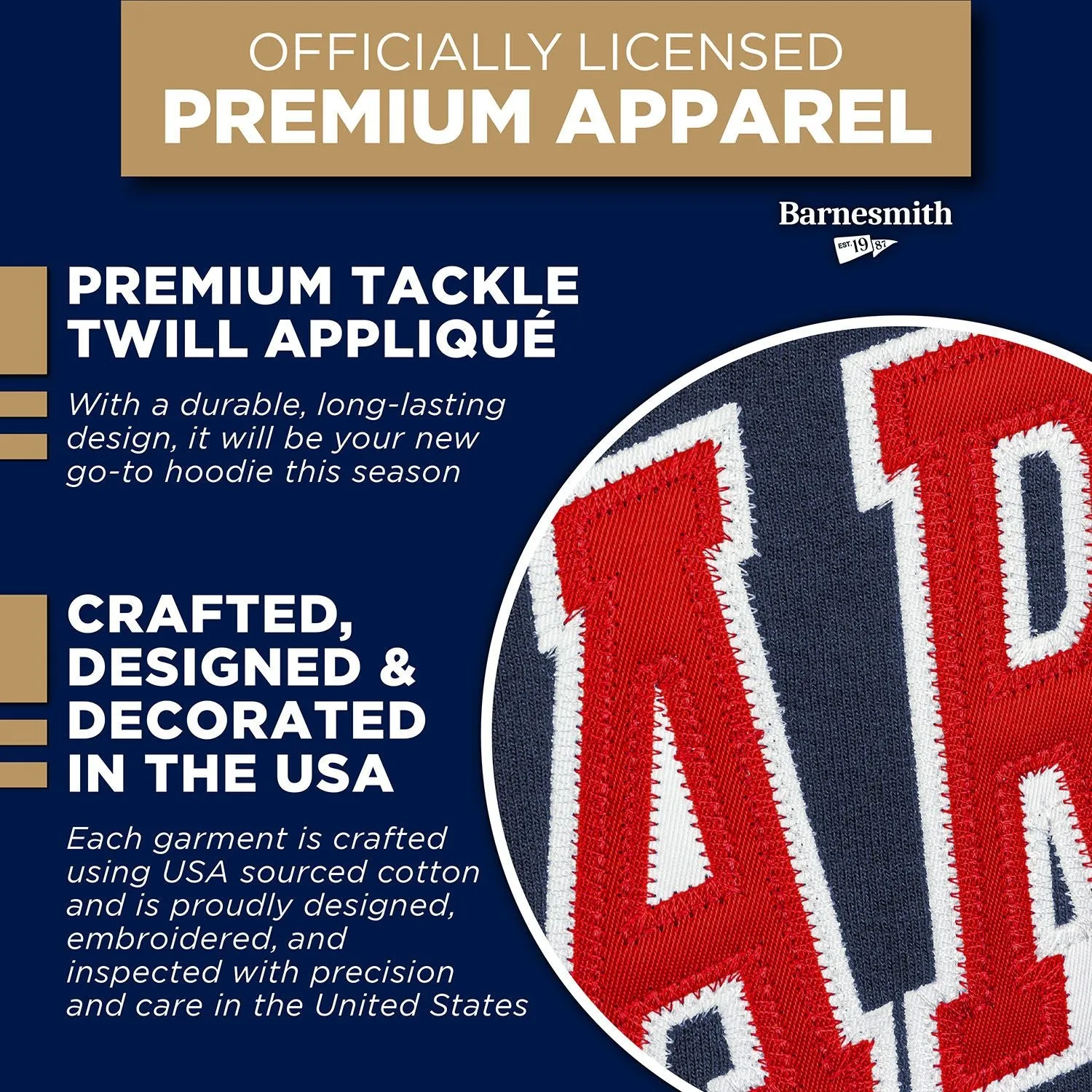 University of Arizona Veritas Hooded Sweatshirt (Navy) sold by Barnesmith product image thumbnail 4