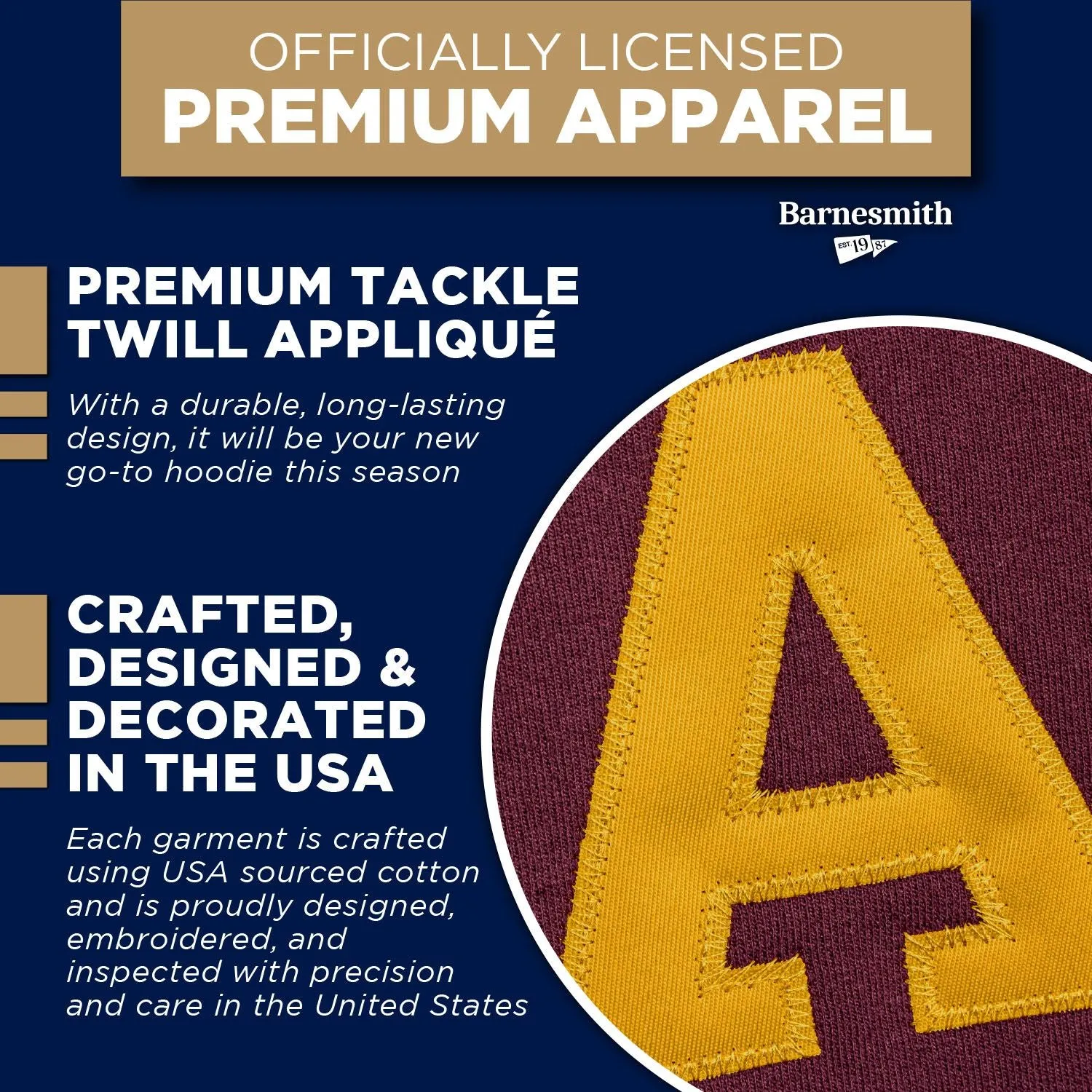 Arizona State University Veritas Hooded Sweatshirt (Maroon) sold by Barnesmith product image thumbnail 4