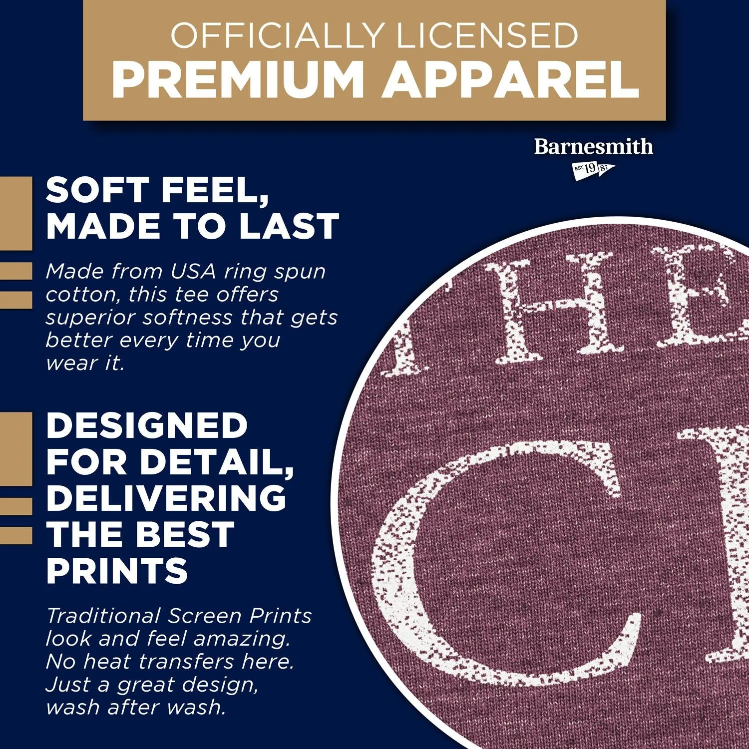 University of Chicago Short-Sleeve Laude T-Shirt (Maroon) sold by Barnesmith product image thumbnail 5