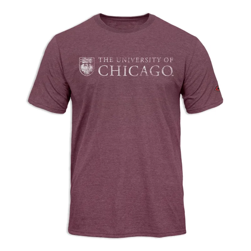 University of Chicago Short-Sleeve Laude T-Shirt (Maroon) sold by Barnesmith