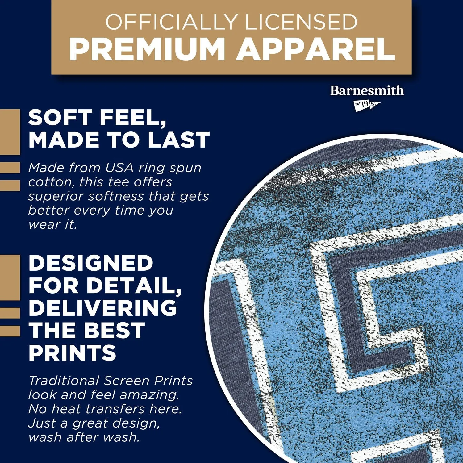 University of Rhode Island Short-Sleeve Laude T-Shirt (Navy) sold by Barnesmith product image thumbnail 5