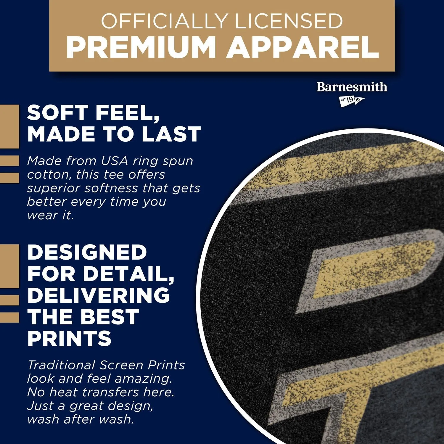 Purdue University Short-Sleeve Laude T-Shirt (Dark Grey) sold by Barnesmith product image thumbnail 5