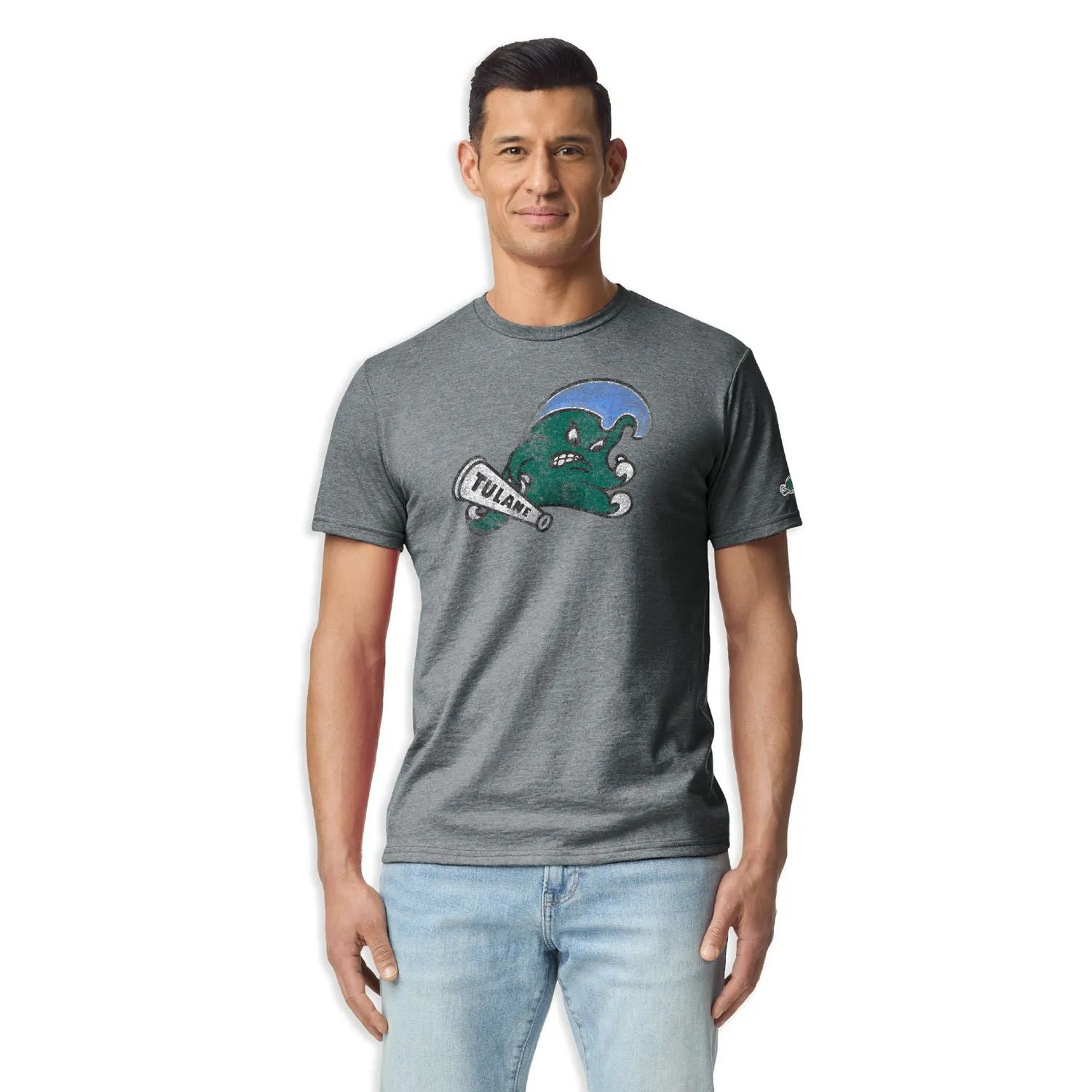 Tulane University Short-Sleeve Laude T-Shirt (Graphite) sold by Barnesmith product image thumbnail 2