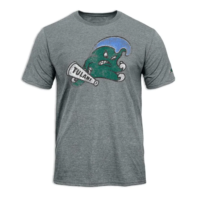 Tulane University Short-Sleeve Laude T-Shirt (Graphite) sold by Barnesmith