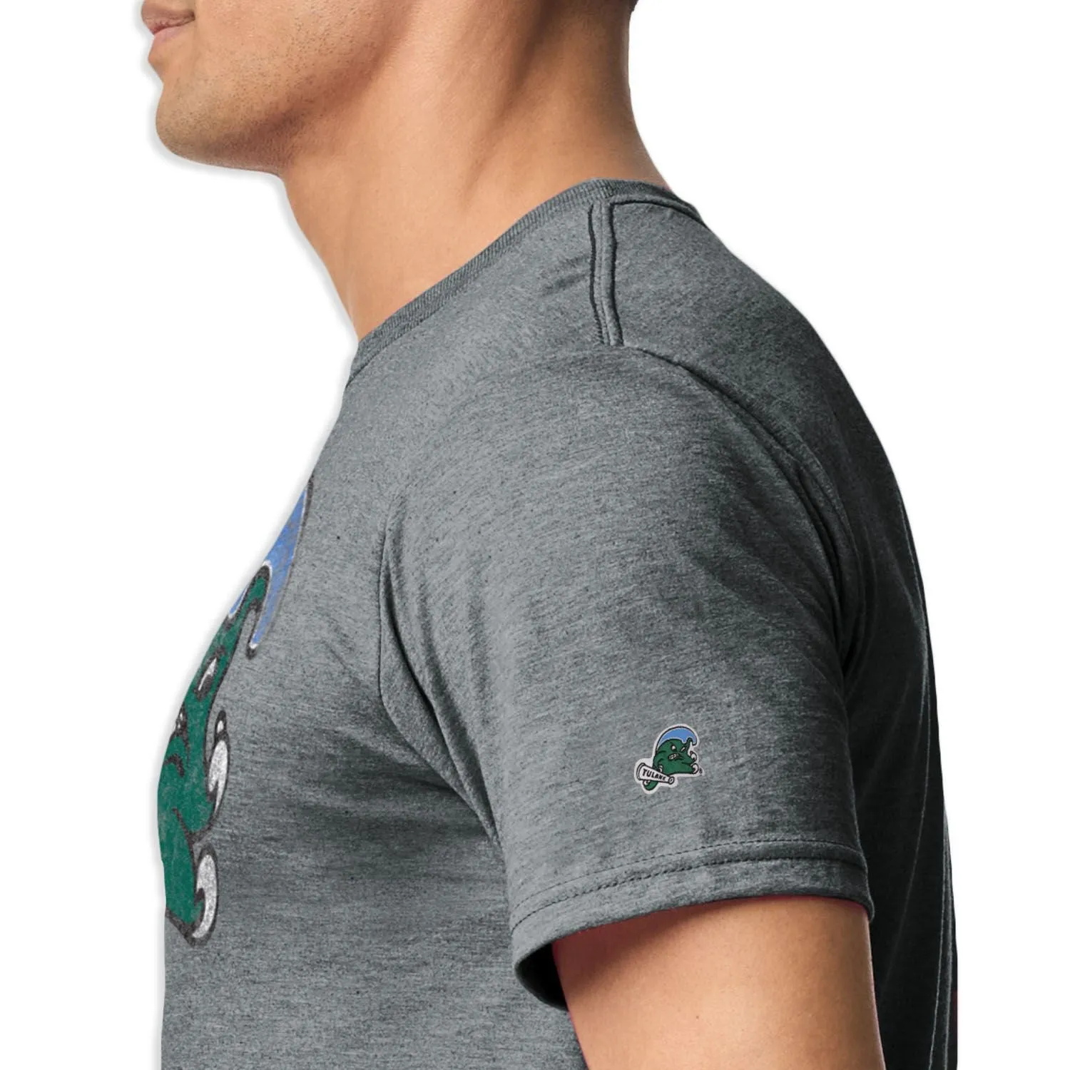 Tulane University Short-Sleeve Laude T-Shirt (Graphite) sold by Barnesmith product image thumbnail 3
