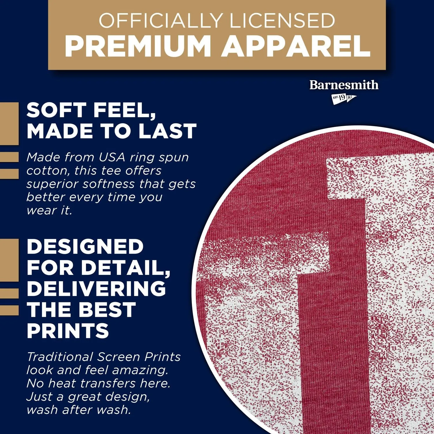 Indiana University Short-Sleeve Laude T-Shirt (Cardinal) sold by Barnesmith product image thumbnail 5