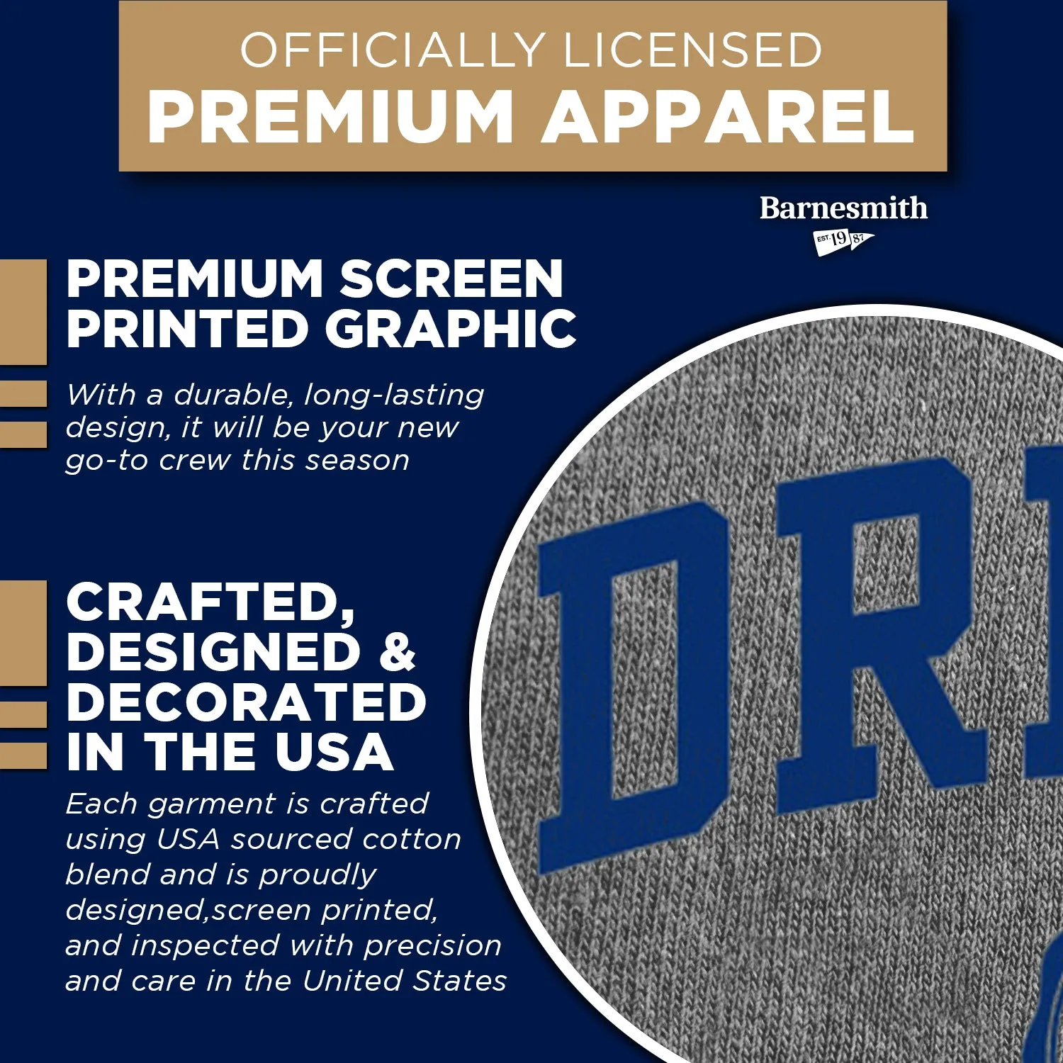 Drexel University Heritage Sweatshirt (Charcoal Grey) sold by Barnesmith product image thumbnail 4