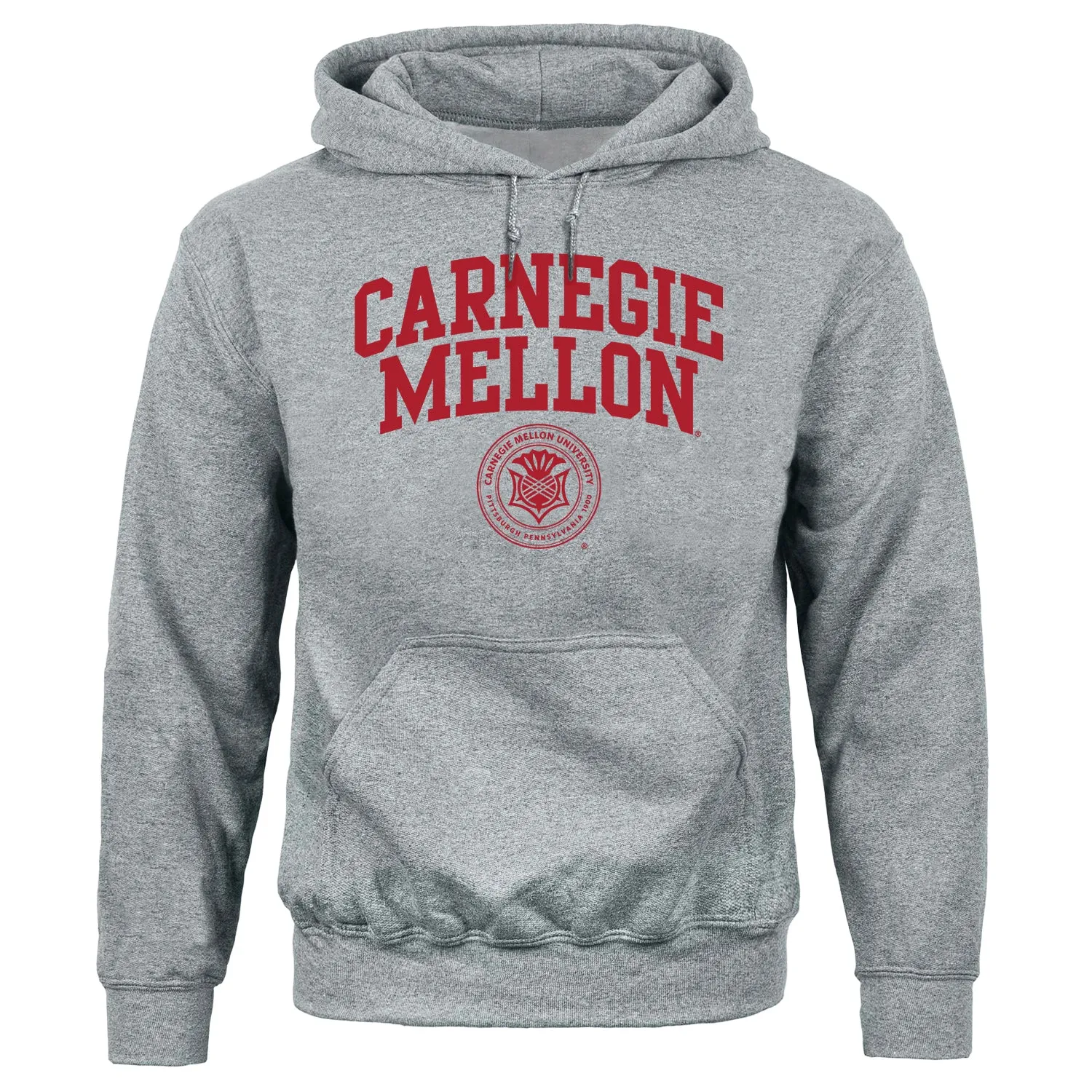 Carnegie Mellon University Heritage Hooded Sweatshirt (Charcoal Grey) sold by Barnesmith
