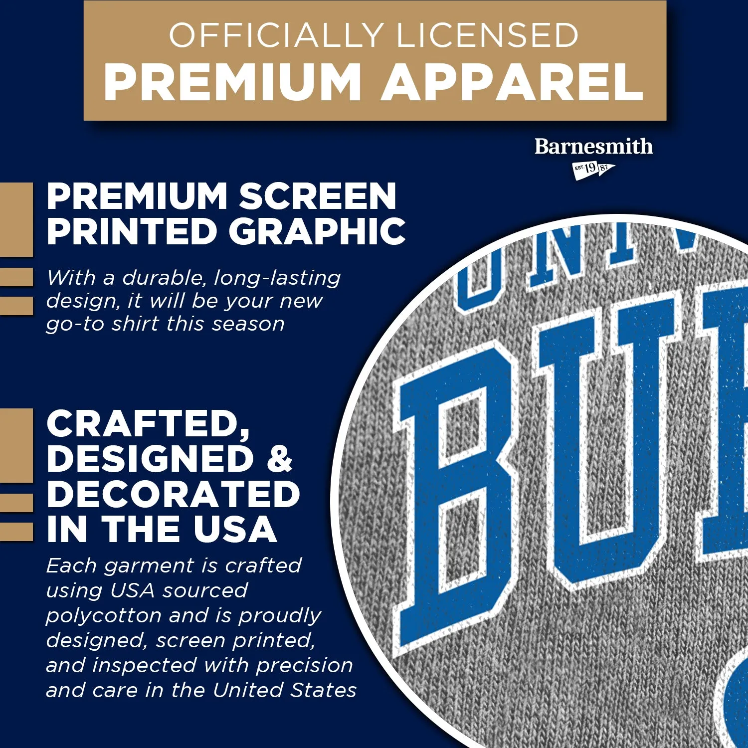 University at Buffalo Spirit T-Shirt (Charcoal Grey) sold by Barnesmith product image thumbnail 4
