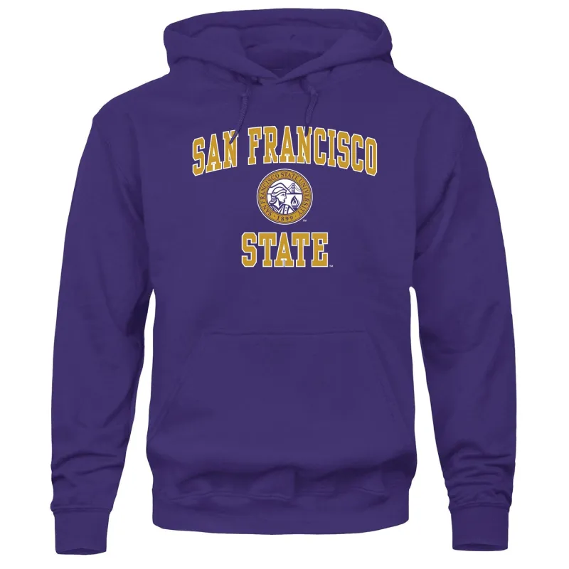 San Francisco State University Heritage Hooded Sweatshirt (Purple) made by Barnesmith