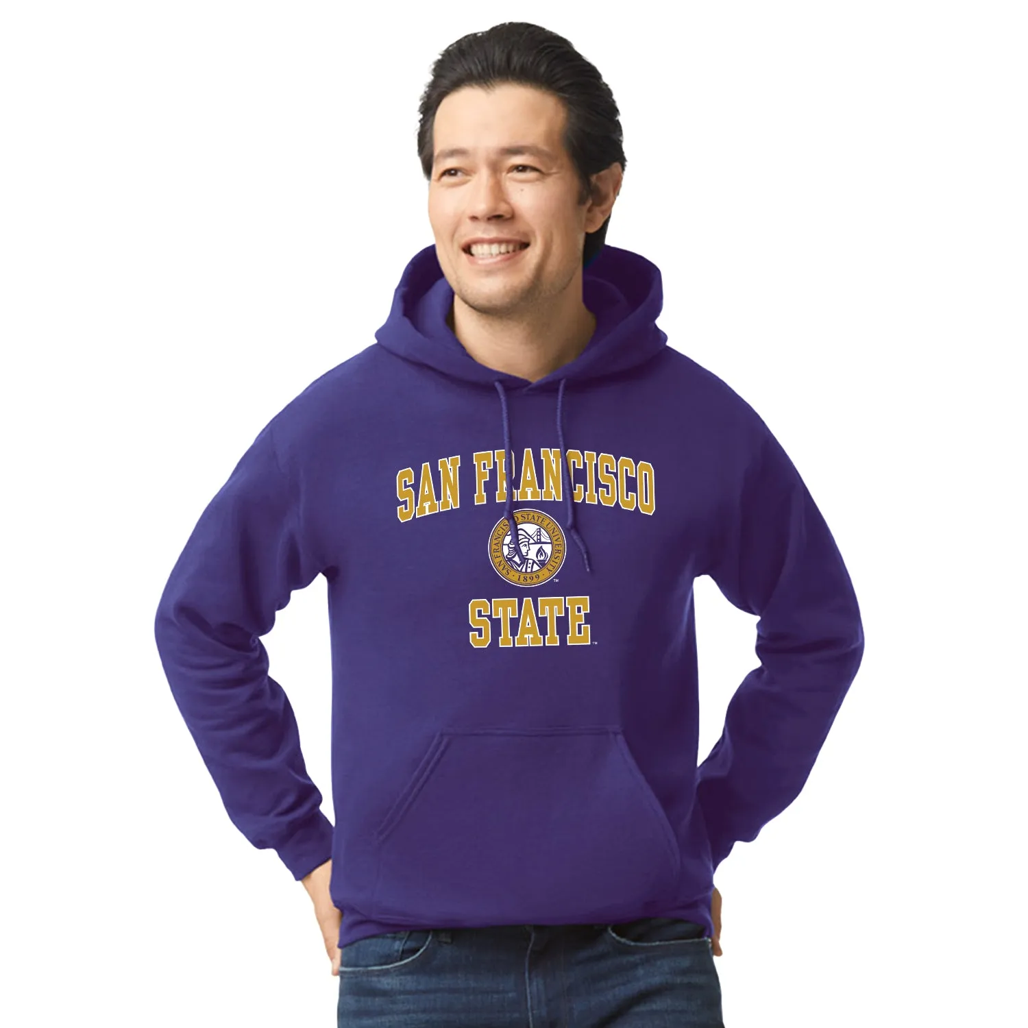 San Francisco State University Heritage Hooded Sweatshirt (Purple) sold by Barnesmith product image thumbnail 2