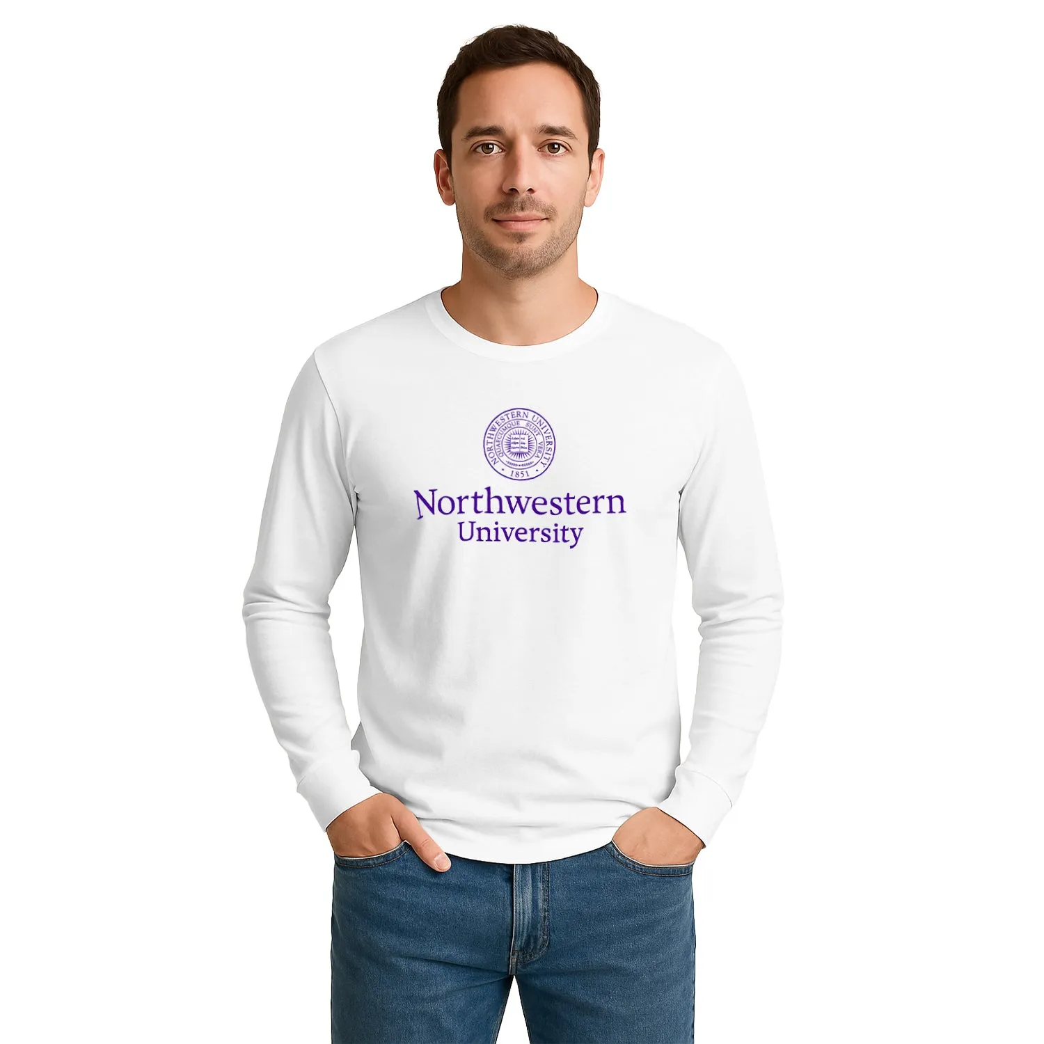 Northwestern University Heritage Long Sleeve T-Shirt (White) sold by Barnesmith product image thumbnail 2