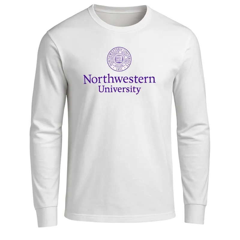 Northwestern University Heritage Long Sleeve T-Shirt (White) sold by Barnesmith
