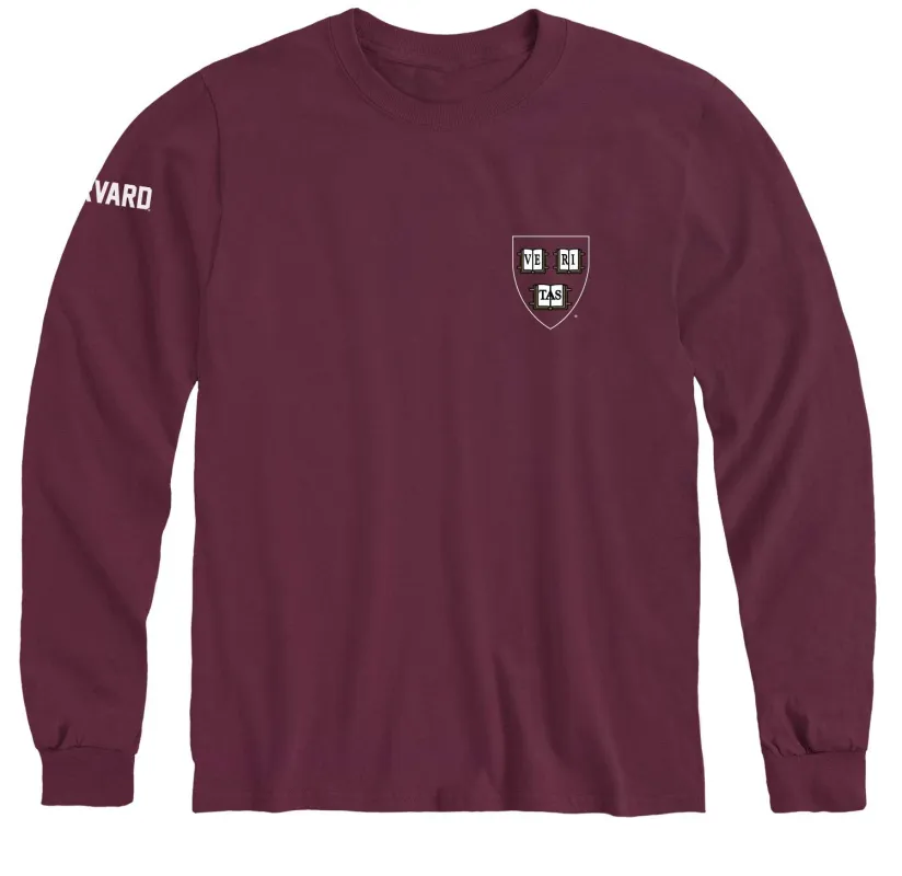 Harvard Mascot Long Sleeve T-Shirt (Crimson) sold by Barnesmith