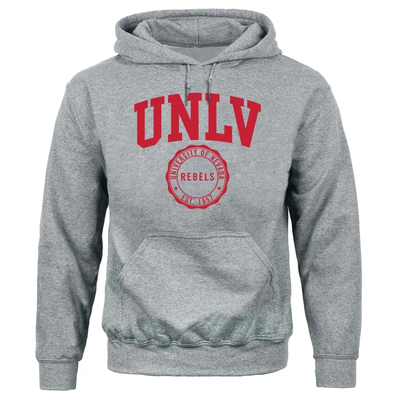 University of Nevada-Las Vegas Heritage Hooded Sweatshirt (Charcoal Grey) made by Barnesmith