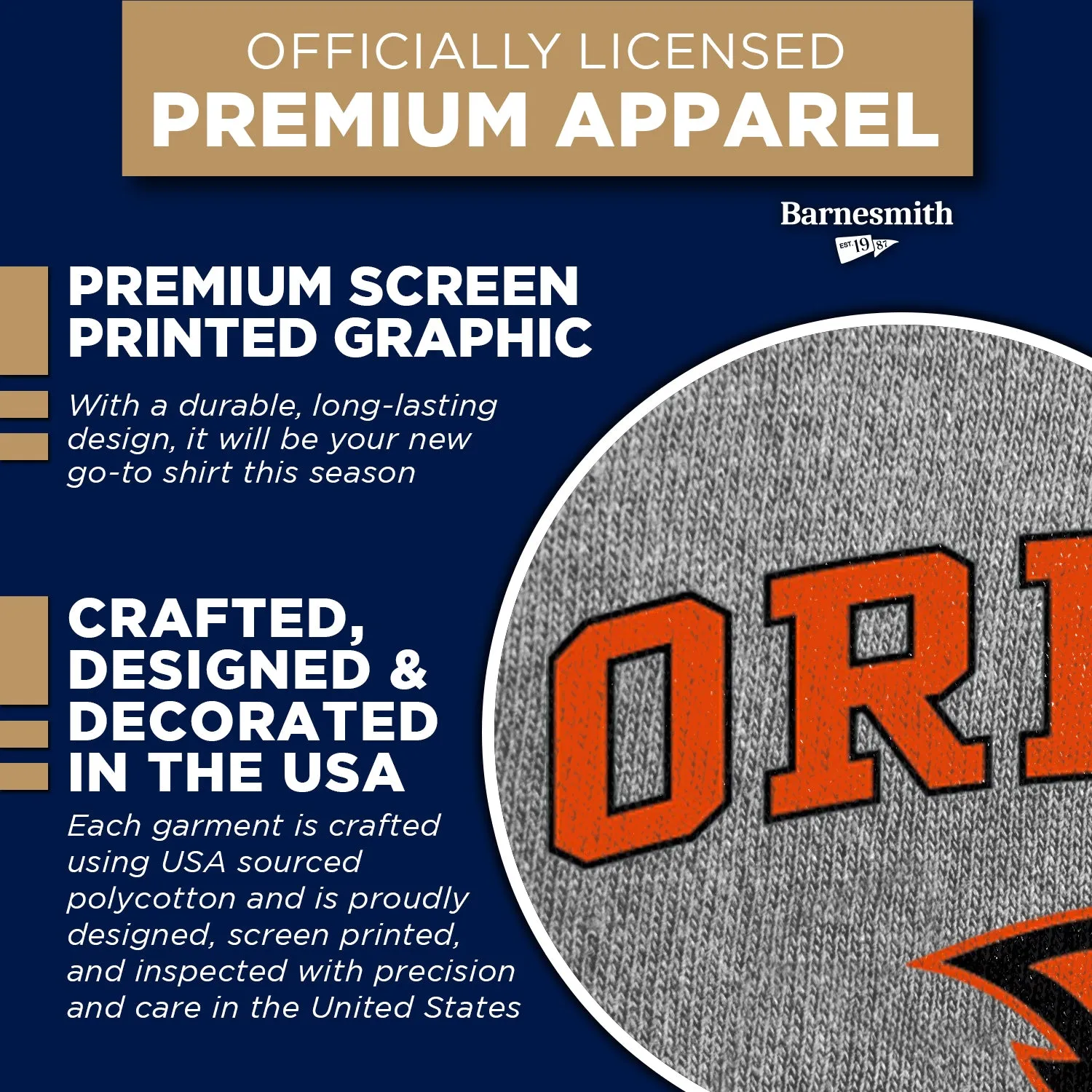Oregon State University Spirit T-Shirt (Charcoal Grey) sold by Barnesmith product image thumbnail 4
