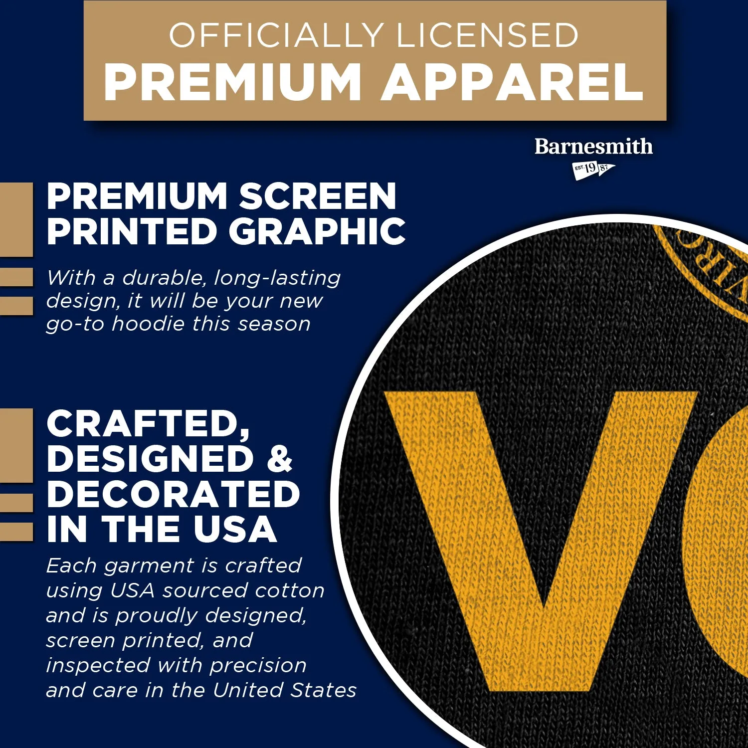 Virginia Commonwealth University Heritage Hooded Sweatshirt (Black) sold by Barnesmith product image thumbnail 4