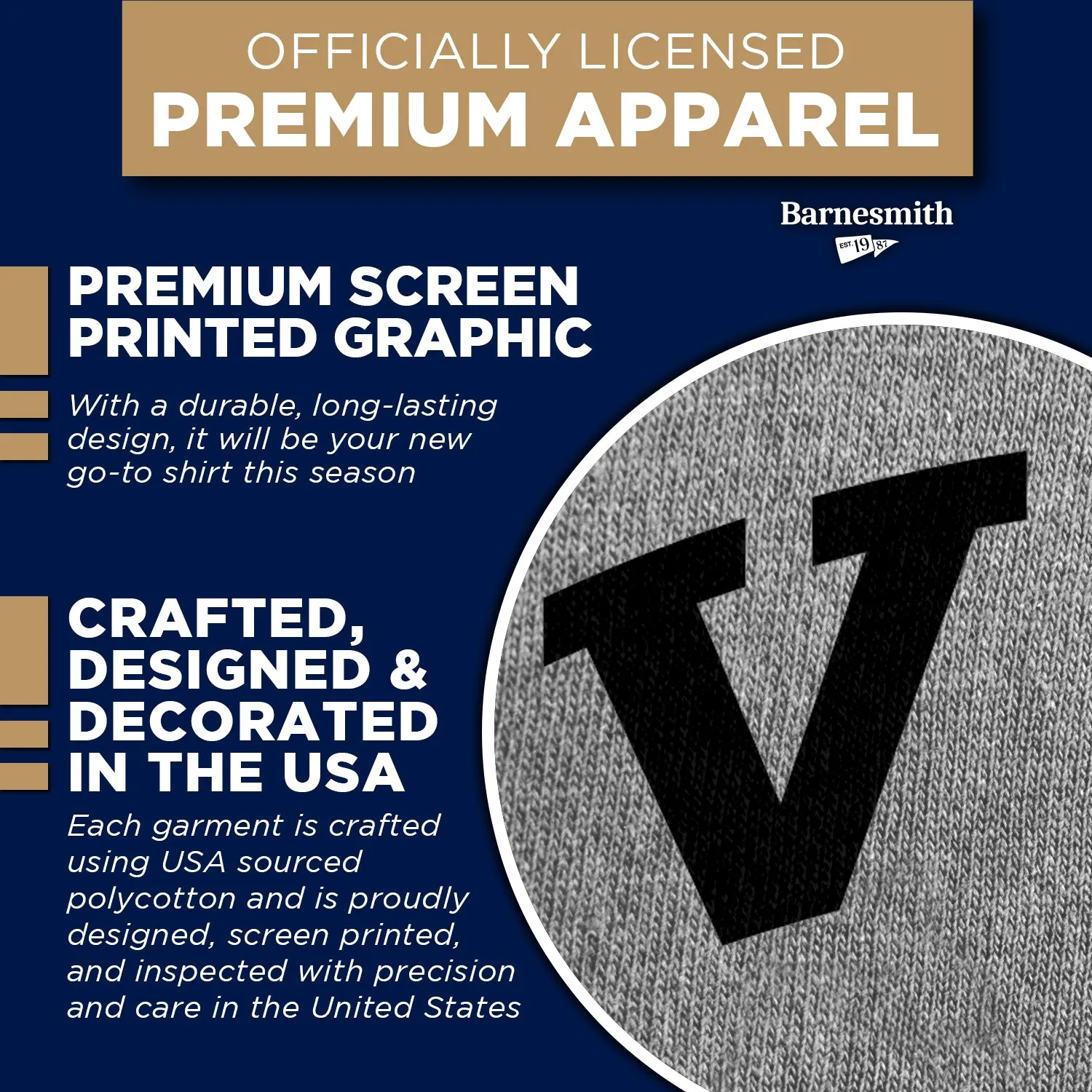 Virginia Commonwealth University Classic T-Shirt (Charcoal Grey) sold by Barnesmith product image thumbnail 4