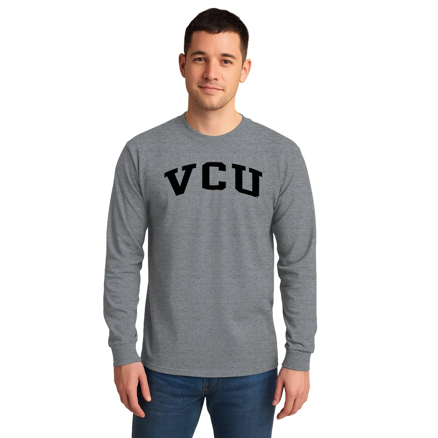 Virginia Commonwealth University Classic Long Sleeve T-Shirt (Charcoal Grey) sold by Barnesmith product image thumbnail 2