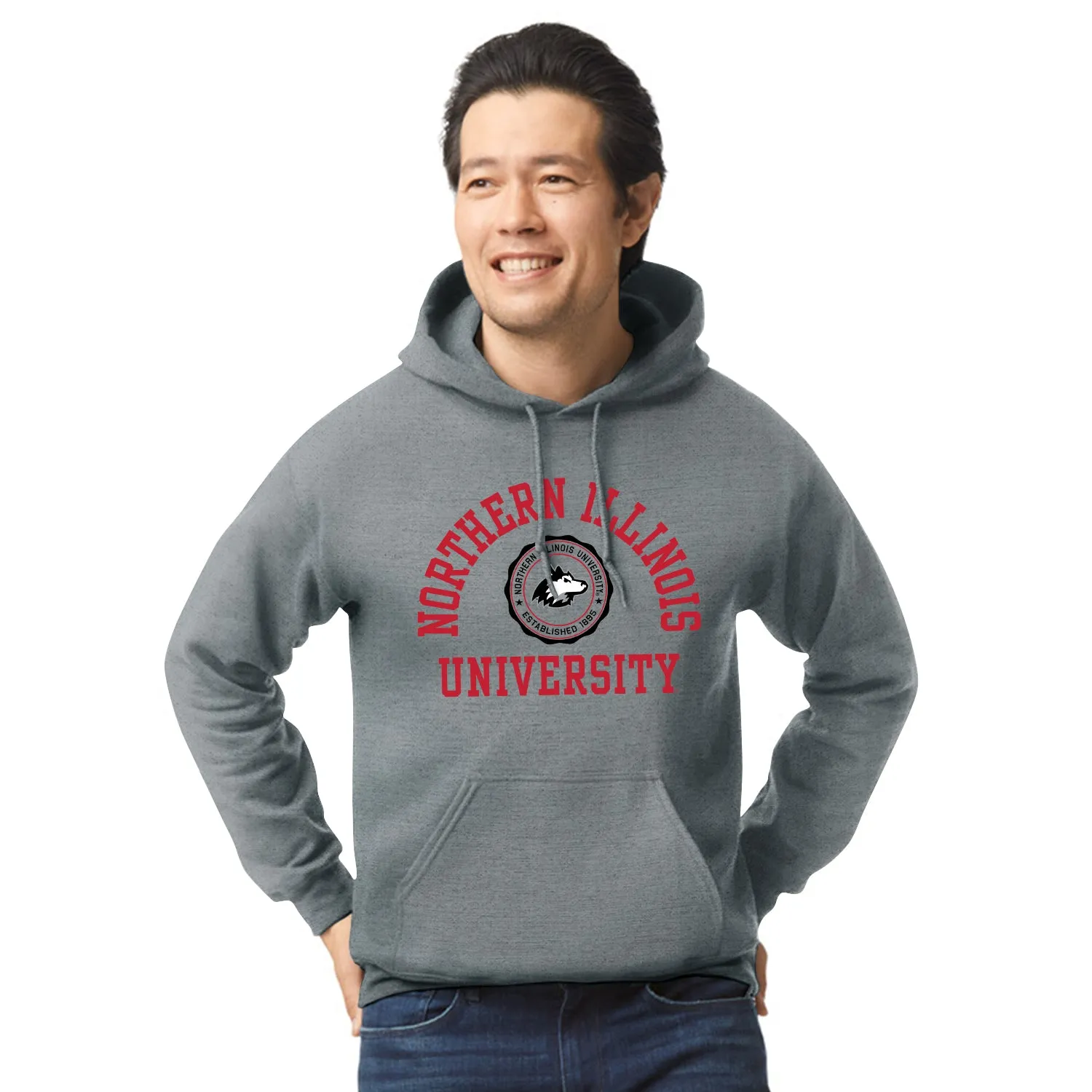 Northern Illinois University Heritage Hooded Sweatshirt (Charcoal Grey) sold by Barnesmith product image thumbnail 2