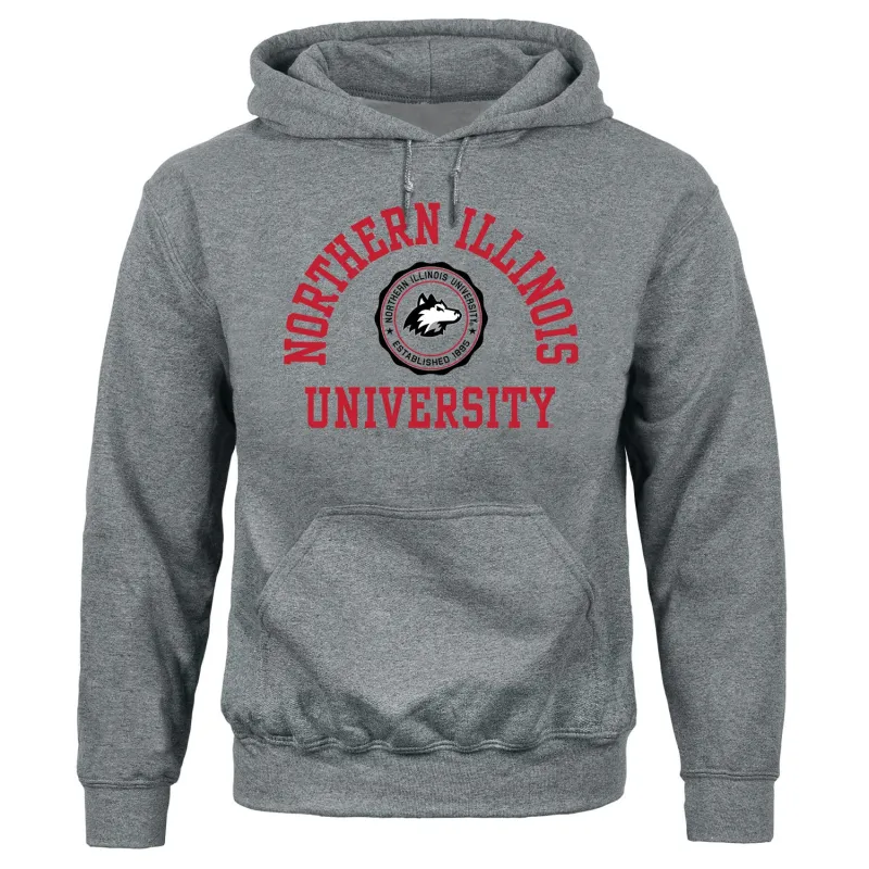 Northern Illinois University Heritage Hooded Sweatshirt (Charcoal Grey) sold by Barnesmith