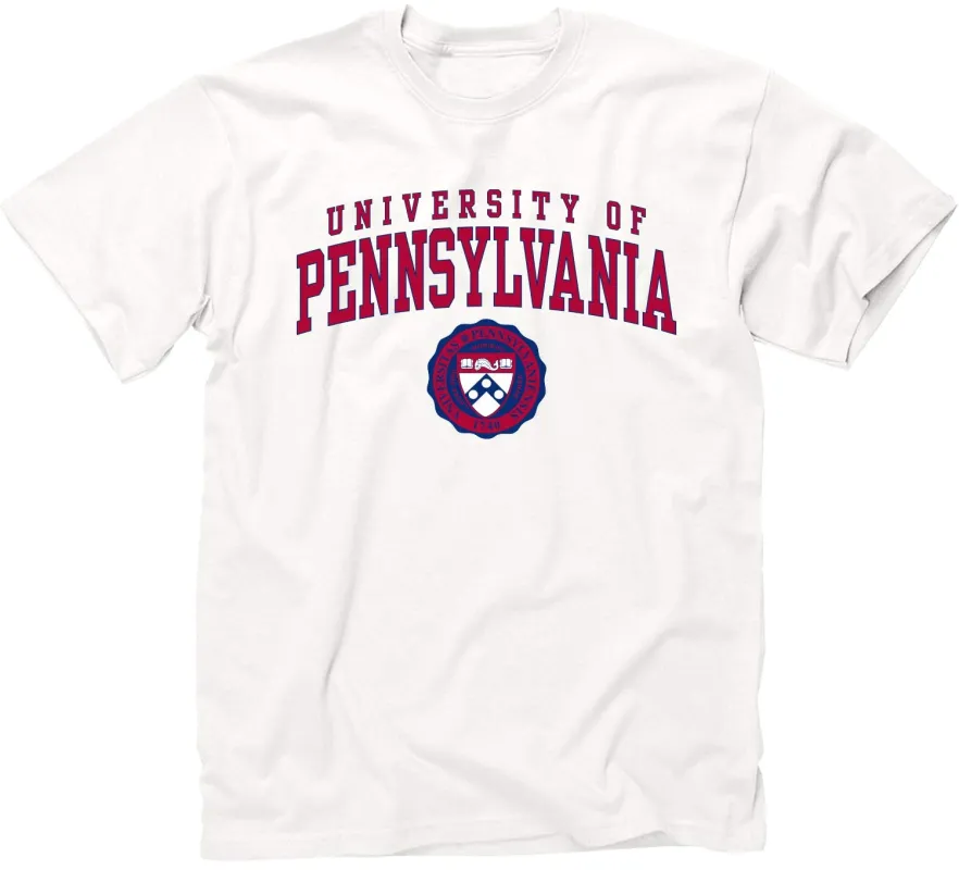 University of Pennsylvania Quakers Penn Crest T-Shirt (White) sold by Barnesmith