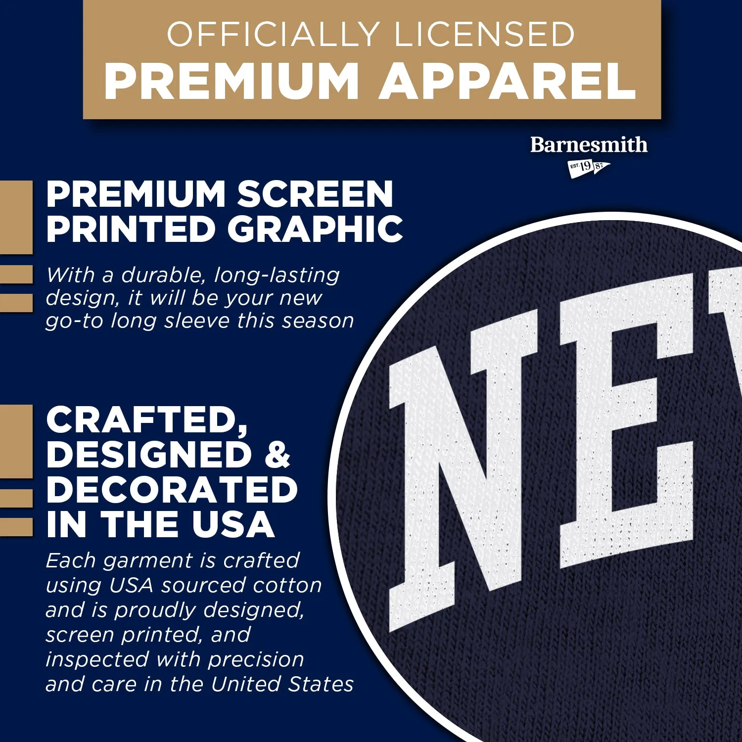 University of Nevada Reno Classic Long Sleeve T-Shirt (Navy) sold by Barnesmith product image thumbnail 4