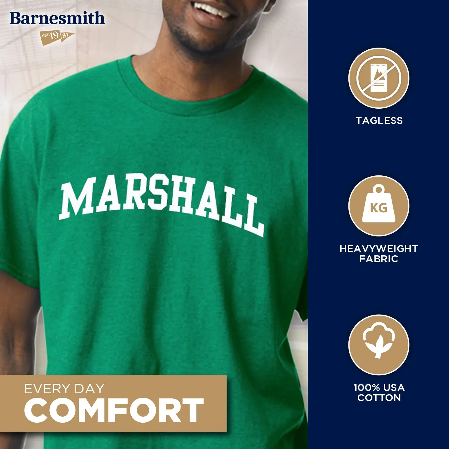 Marshall University Short Sleeve Classic (Kelly Green) sold by Barnesmith product image thumbnail 3