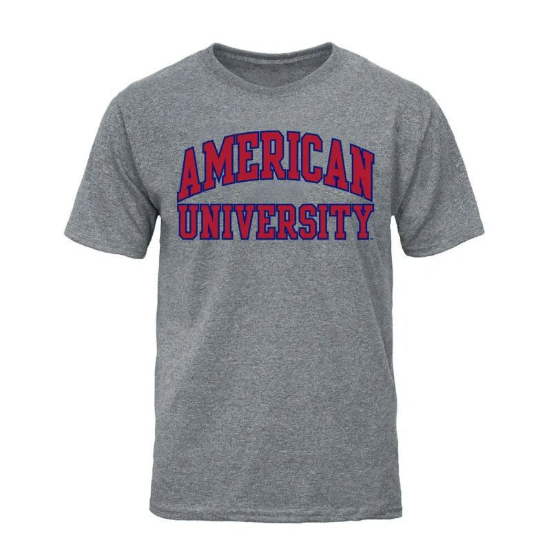 American University Classic T-Shirt (Charcoal Grey) sold by Barnesmith