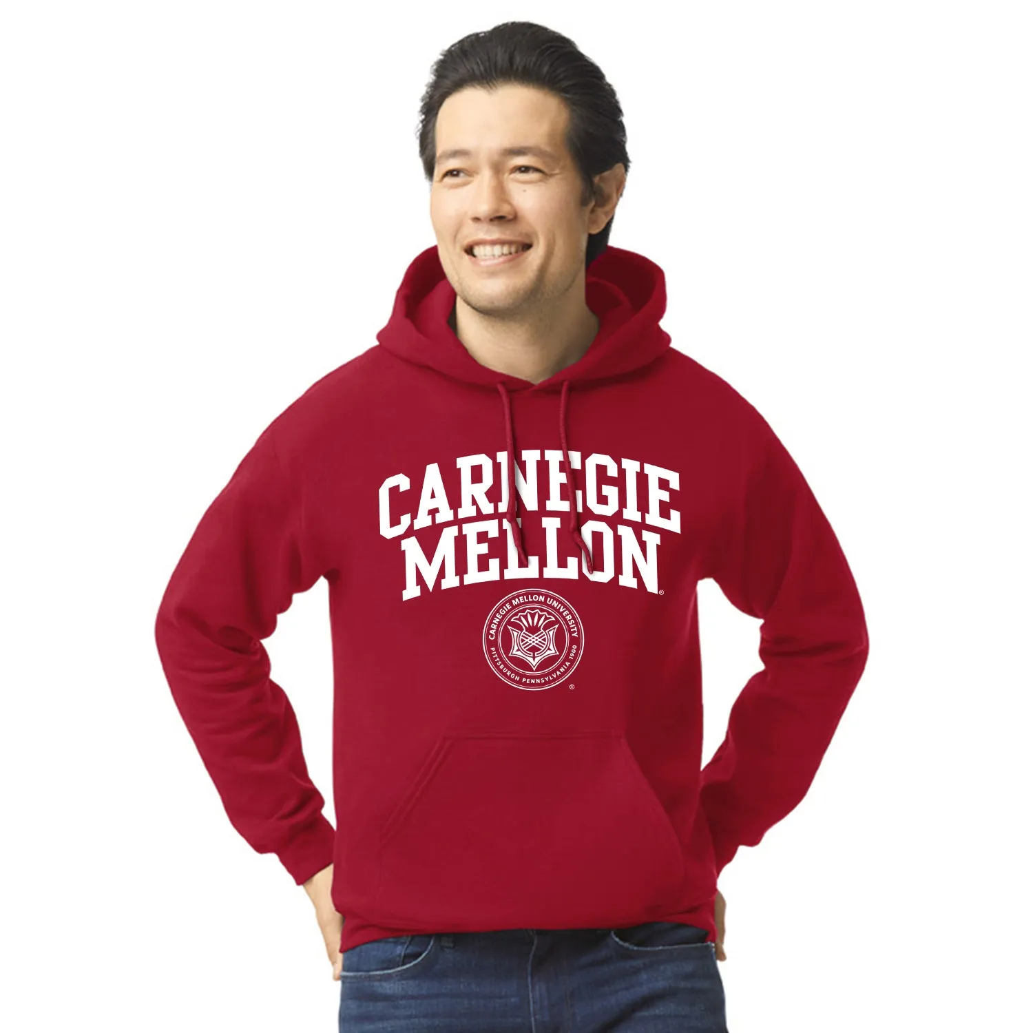 Carnegie Mellon University Heritage Hooded Sweatshirt (Cardinal) sold by Barnesmith product image thumbnail 2