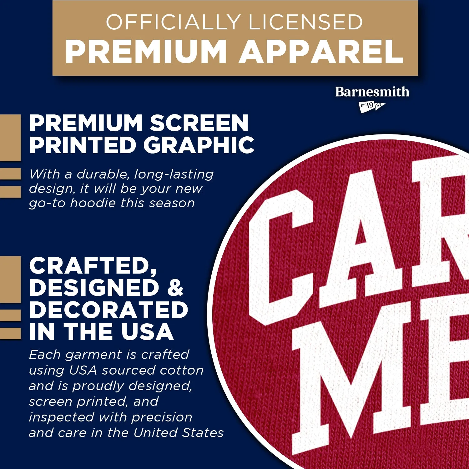 Carnegie Mellon University Heritage Hooded Sweatshirt (Cardinal) sold by Barnesmith product image thumbnail 4