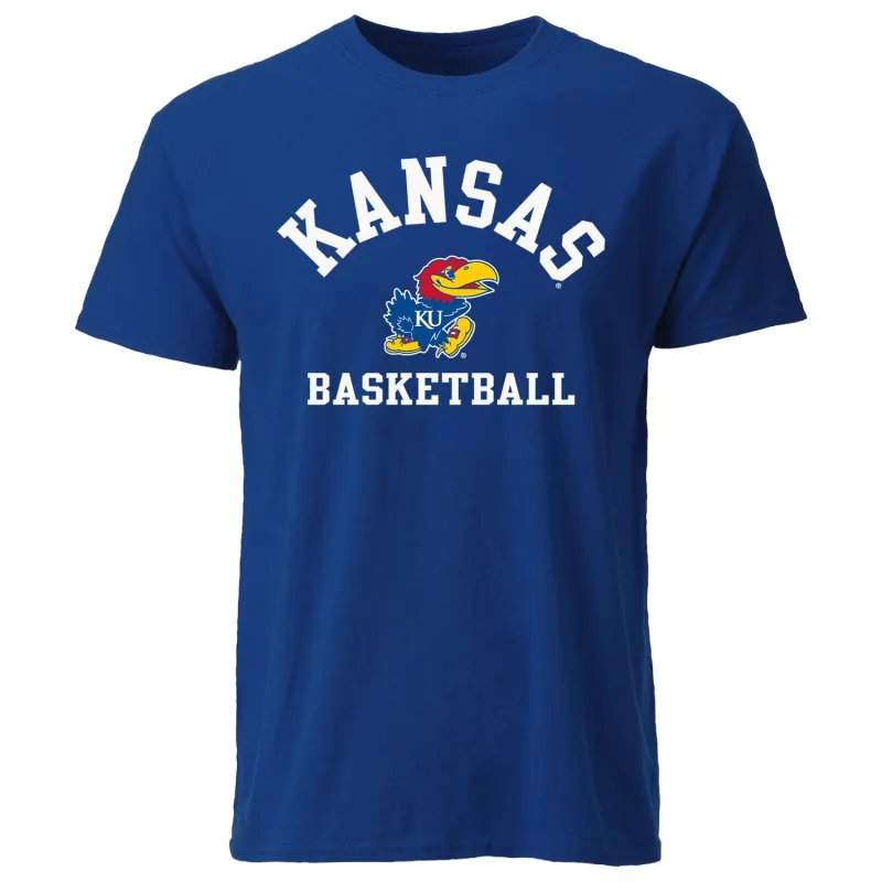 University of Kansas Basketball T-Shirt (Royal Blue) made by Barnesmith