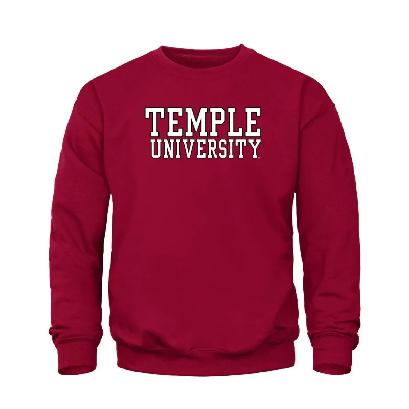 Temple University Classic Sweatshirt (Cardinal) made by Barnesmith