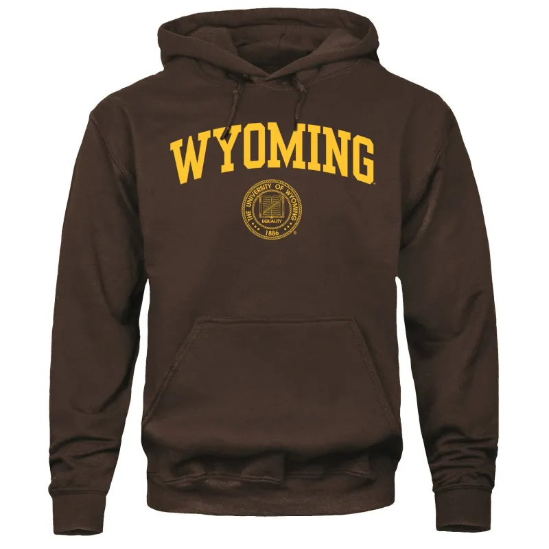 University of Wyoming Heritage Hooded Sweatshirt (Brown) made by Barnesmith