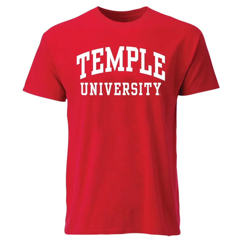 Temple University Classic T-Shirt (Cardinal) made by Barnesmith