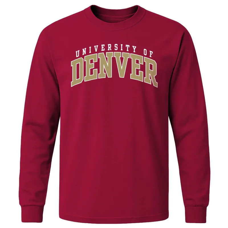University of Denver Classic Long Sleeve T-Shirt (Cardinal) made by Barnesmith