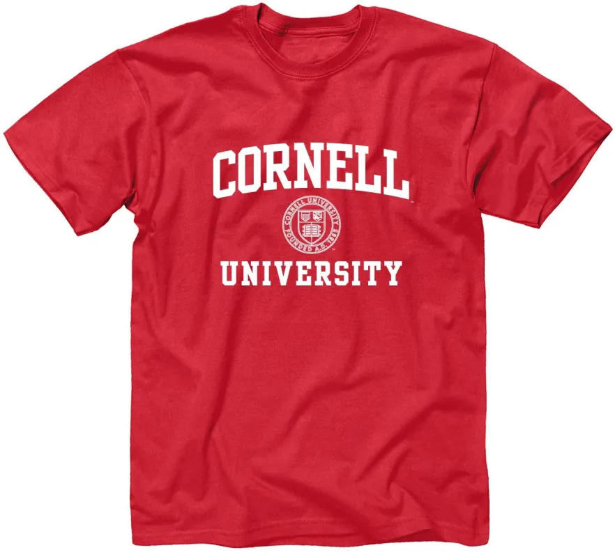 Cornell Crest T-Shirt (Red) sold by Barnesmith