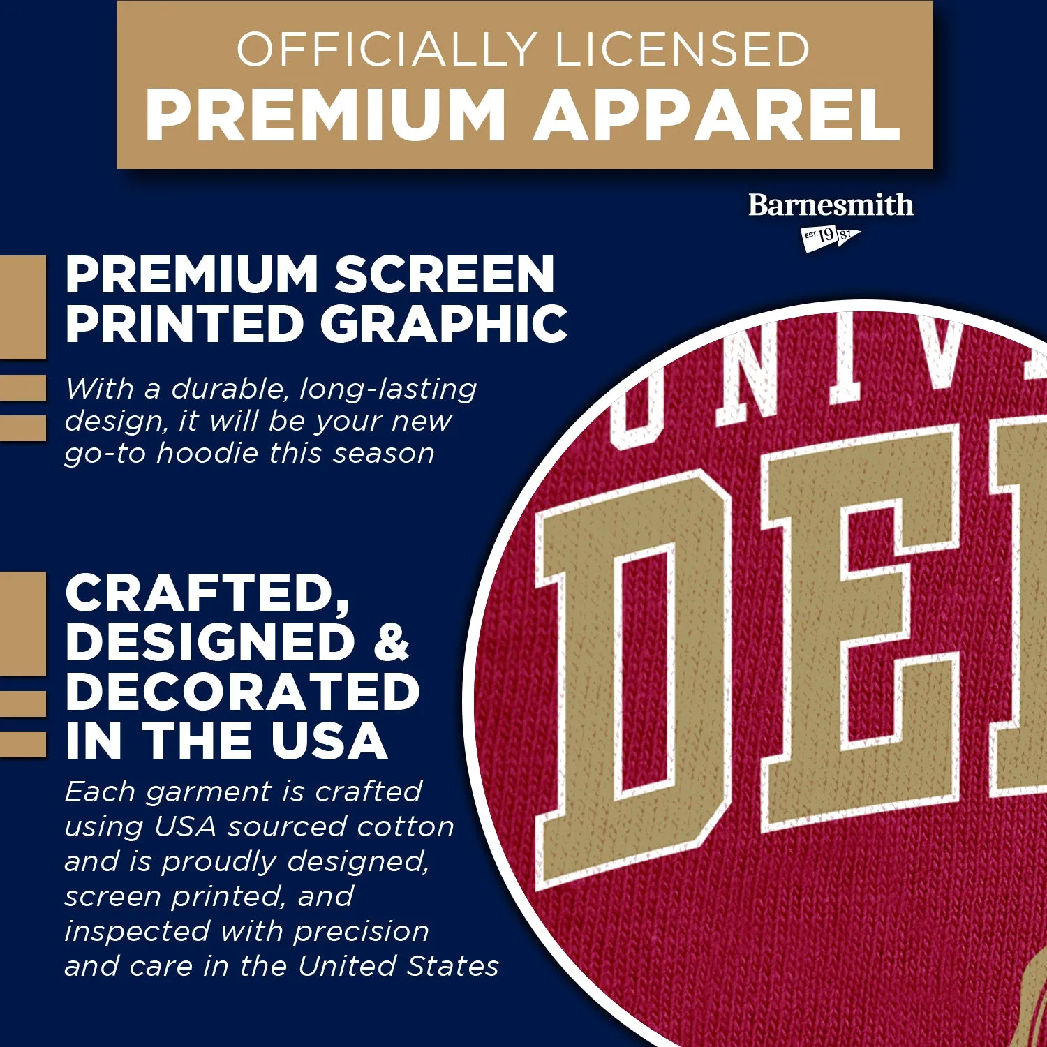 University of Denver Heritage Hooded Sweatshirt (Cardinal) sold by Barnesmith product image thumbnail 4