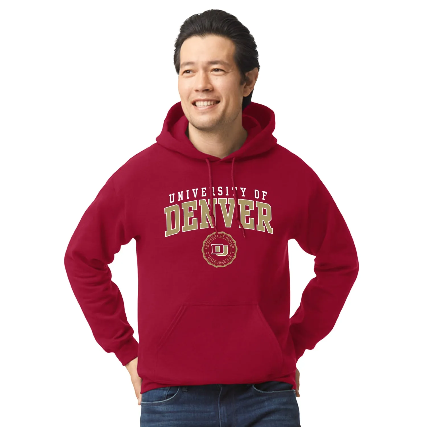 University of Denver Heritage Hooded Sweatshirt (Cardinal) sold by Barnesmith product image thumbnail 2