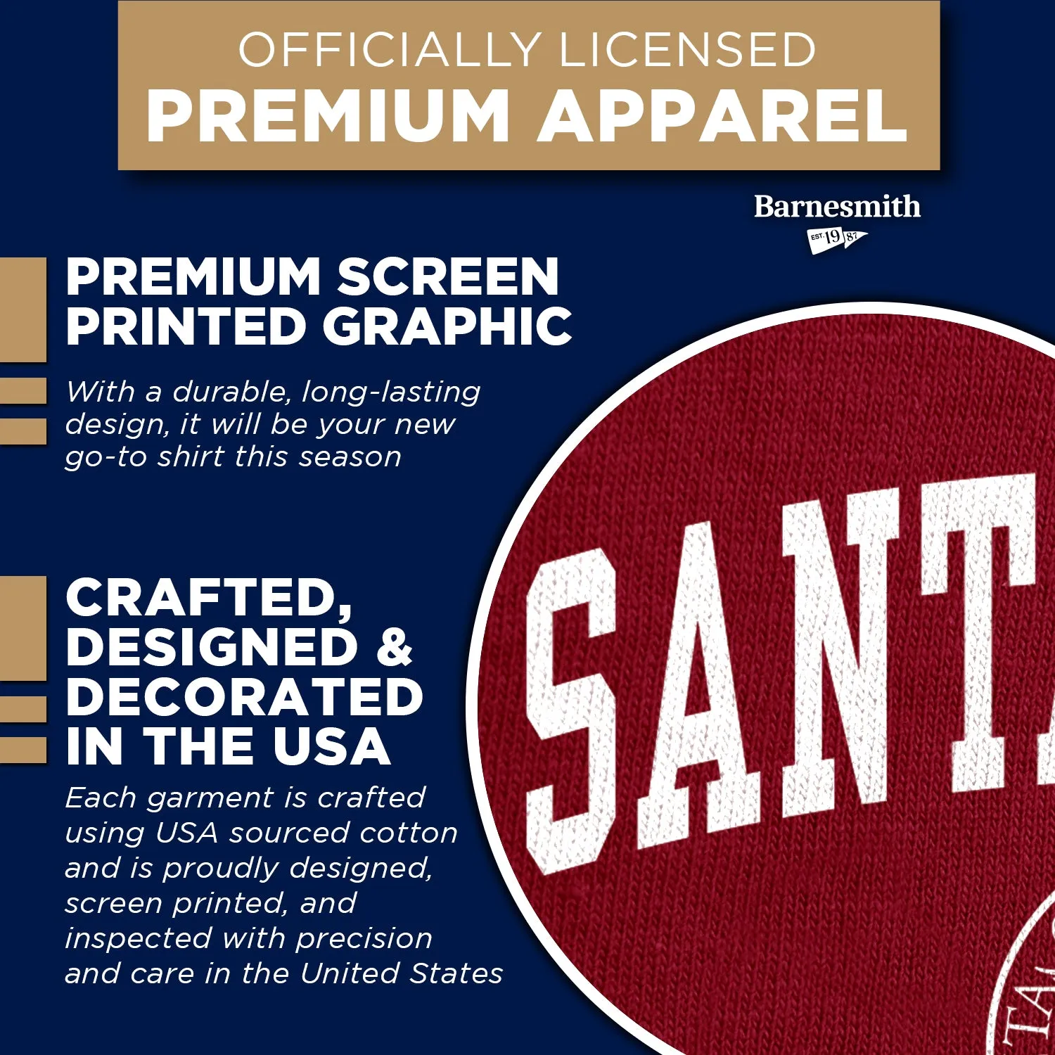 Santa Clara University Heritage T-Shirt (Cardinal) sold by Barnesmith product image thumbnail 4