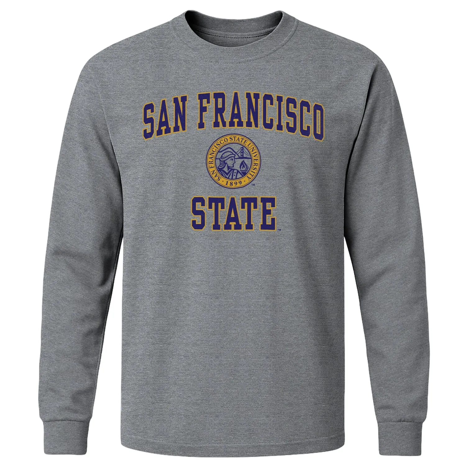 San Francisco State University Heritage Long Sleeve T-Shirt (Charcoal Grey) sold by Barnesmith