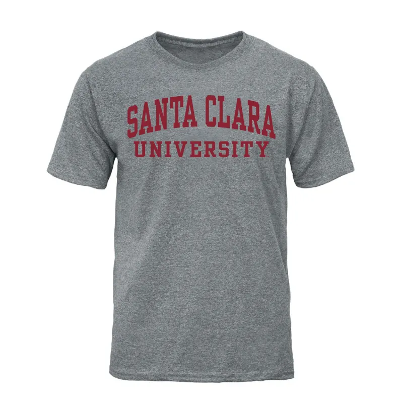 Santa Clara University Classic T-Shirt (Charcoal Grey) made by Barnesmith