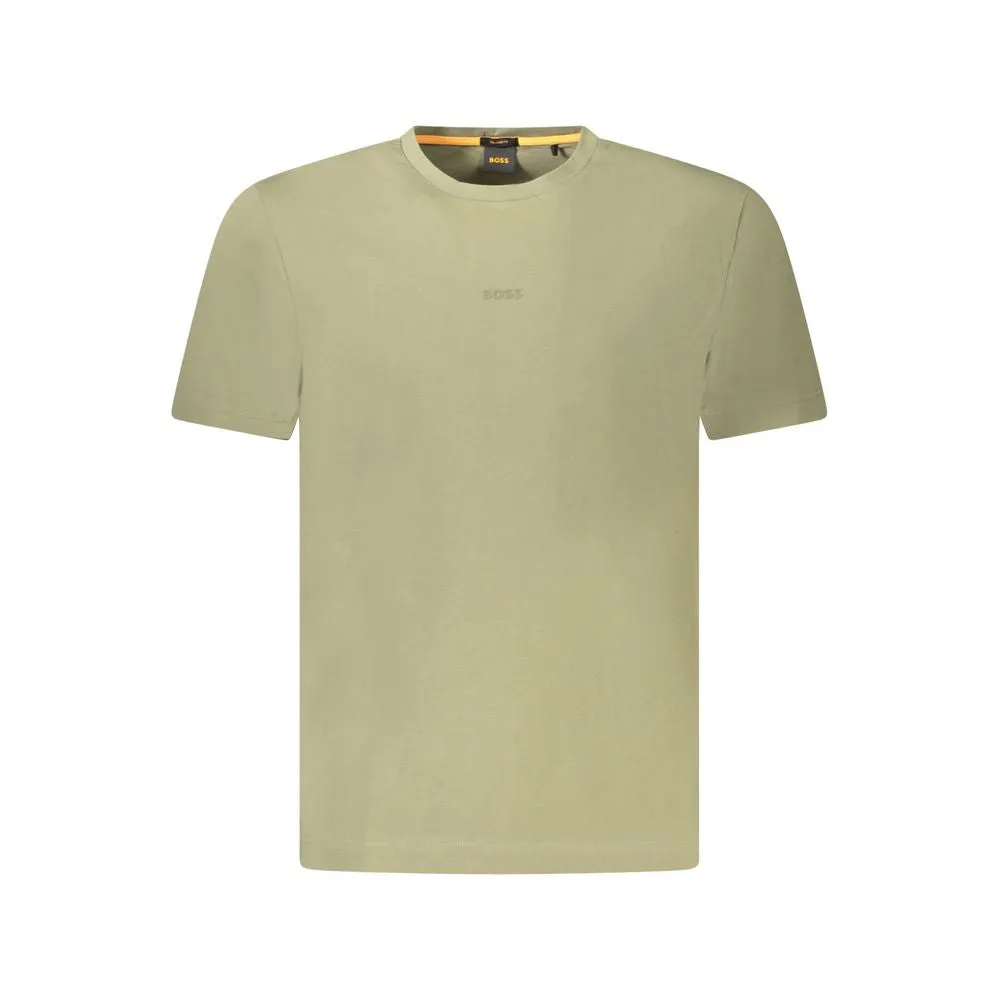 Hugo Boss Green Cotton Men TShirt sold by Siebentaschen