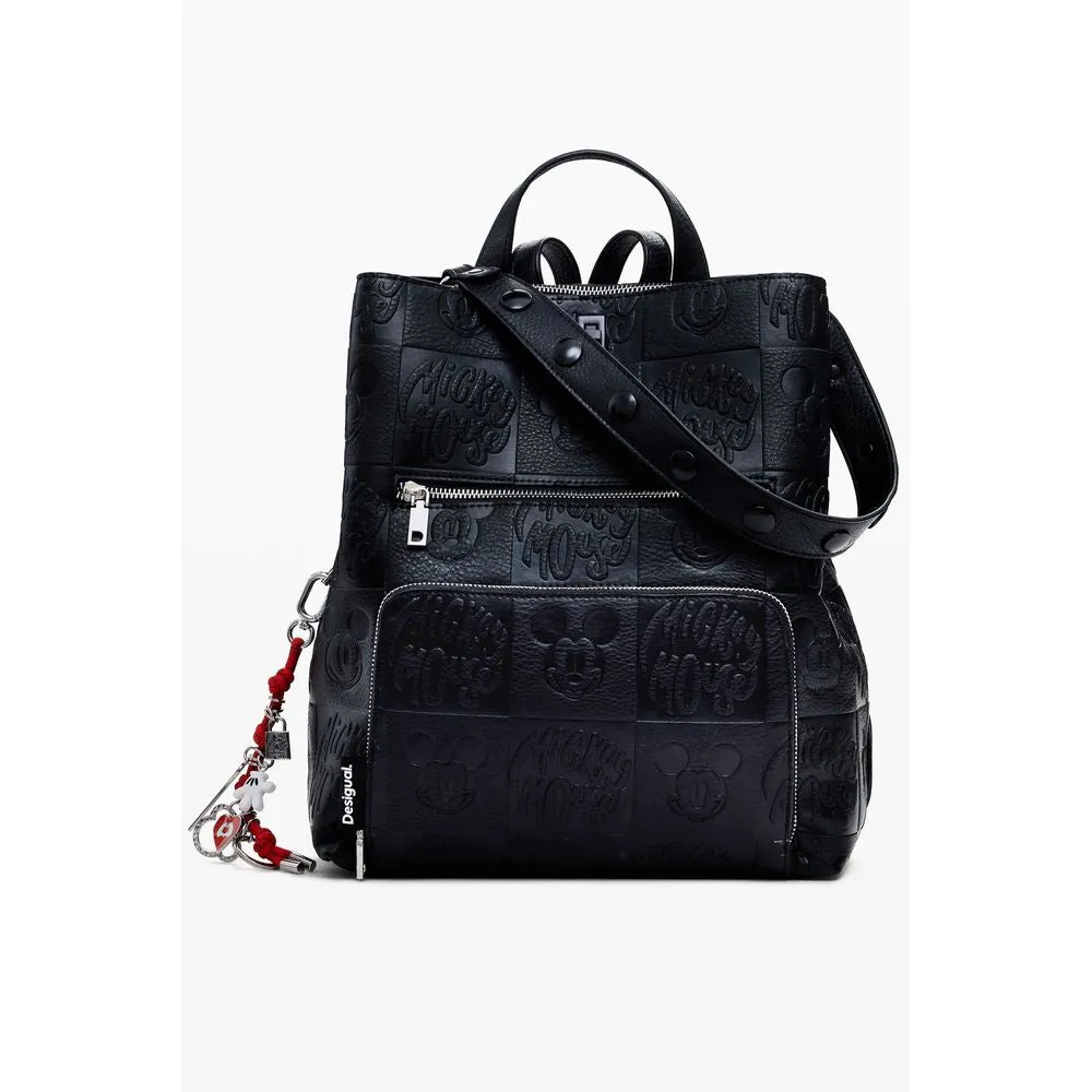 Desigual Black Polyethylene Women Backpack sold by Siebentaschen