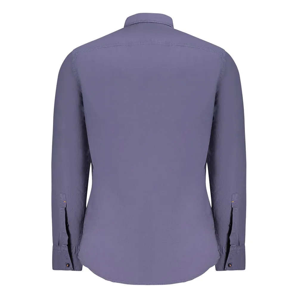 Hugo Boss Blue Cotton Men Shirt sold by Siebentaschen product image thumbnail 2
