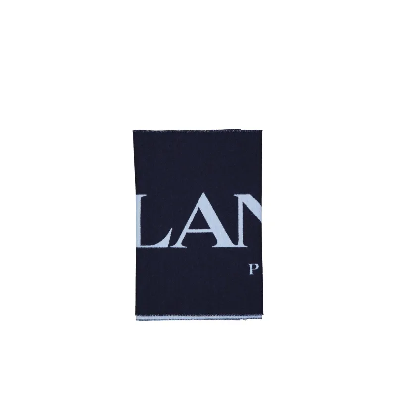 Lanvin Wool And Silk Logo Scarf sold by Siebentaschen