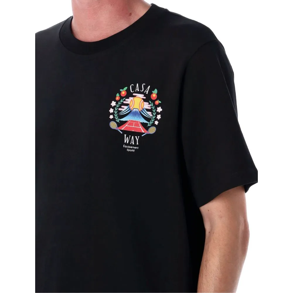Casablanca Black Cotton T-Shirt sold by Siebentaschen product image thumbnail 5
