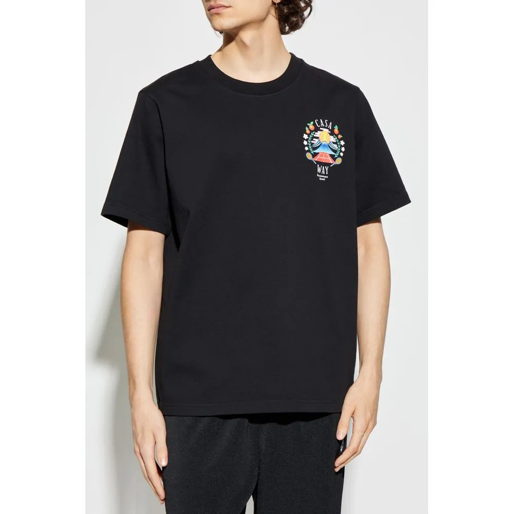 Casablanca Black Cotton T-Shirt sold by Siebentaschen product image thumbnail 3